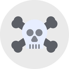 Pirate Skull II icon single vector illustration