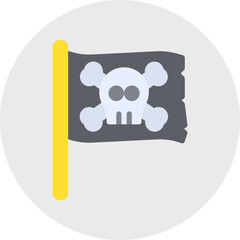 Pirate Sign icon single vector illustration