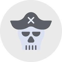 Pirate Skull I icon single vector illustration