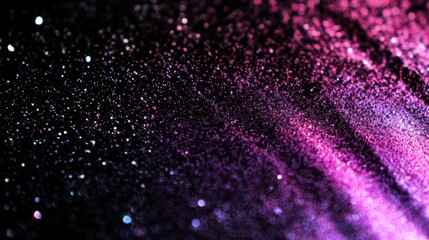 Obraz premium Black deep dark violet purple fuchsia magenta pink white abstract background. Color gradient ombre blurred wave. Grain noise mesh particle. Bright light glitter glow shine neon metallic foil. Design.