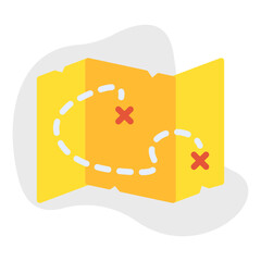 Pirate Map icon single vector illustration