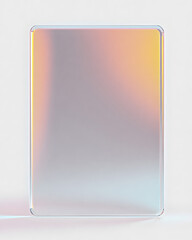 Glass Morphism Rectangle Shape. Simple Digital template with glass glossy element interface mockup