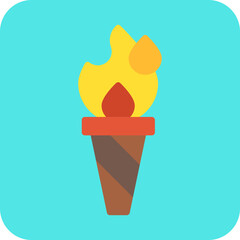Torch icon single vector illustration