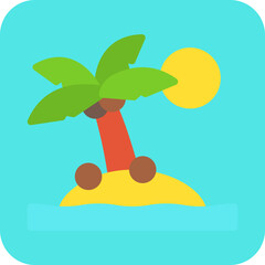 Island icon single vector illustration