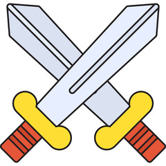 Swords icon single vector illustration