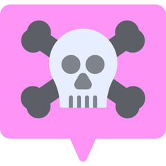 Pirate Skull II icon single vector illustration