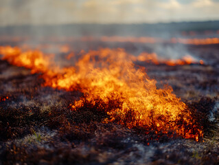 Wildfire in Field
