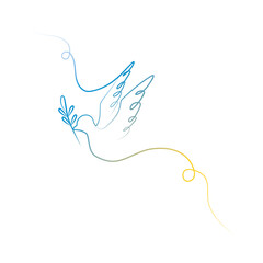 dove of Peace, line art