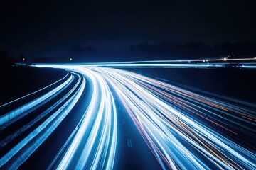 Night highway with light trails (4)