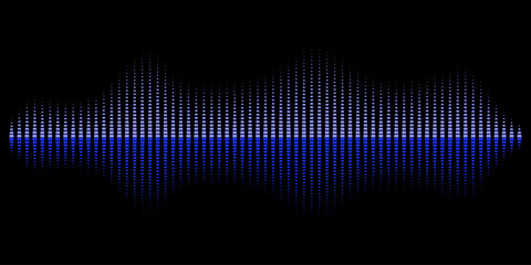 Vector Digital EQ Music Equalizer. Sound Wave Design Element. Speaking Sound Wave. Artificial Intelligence AI Assistant Voice Visualization.