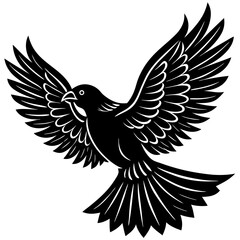 Fototapeta premium vector illustration of an eagle Vector icon illustration silhouette Graphics design image white background 