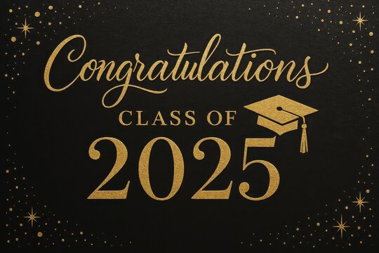 Graduation Celebration Banner With Congrats for Class of 2025