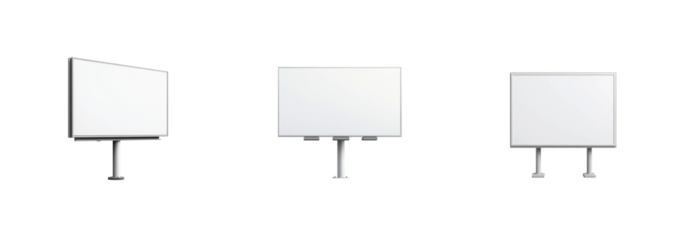 Collection of various blank signboards 3d