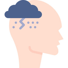 PTSD from Warfare icon single vector illustration