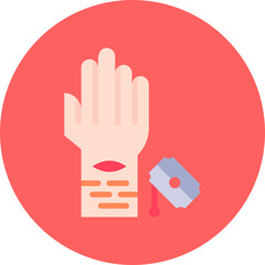 Self Harm icon single vector illustration