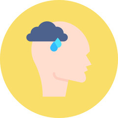Depression icon single vector illustration