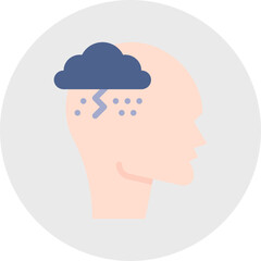 PTSD from Warfare icon single vector illustration