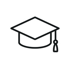 Graduation cap symbolizing education achievement  Icon