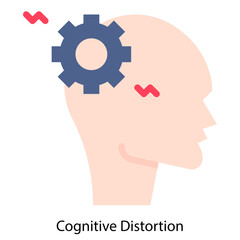 Cognitive Distortion icon single vector illustration