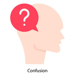 Confusion icon single vector illustration