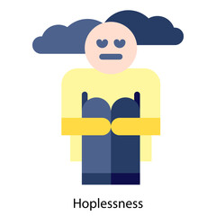 Hoplessness icon single vector illustration
