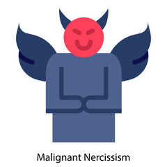 Malignant Narcissism icon single vector illustration