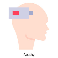 Apathy icon single vector illustration