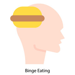Binge Eating icon single vector illustration