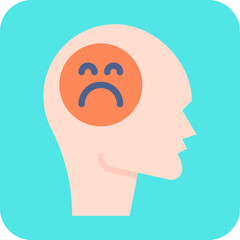 Melancholia icon single vector illustration