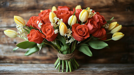 Obraz premium Vibrant floral bouquet (148)