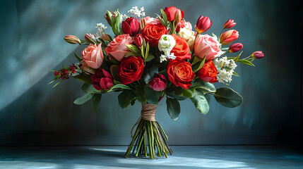 Fototapeta premium Vibrant floral bouquet (172)