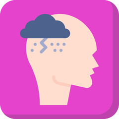 PTSD from Warfare icon single vector illustration