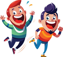Laughing with bounce animated Strikers 
