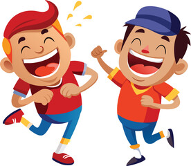 Laughing with bounce animated Strikers 