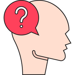 Confusion icon single vector illustration