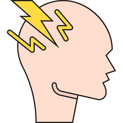 Stress icon single vector illustration