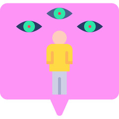 Paranoid icon single vector illustration