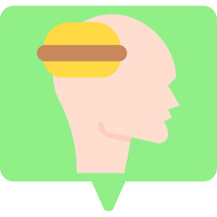 Binge Eating icon single vector illustration
