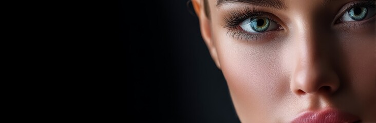 Obraz premium View from the letterbox of incredibly detailed and pretty amazing female eyes