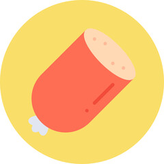 Sausage icon single vector illustration