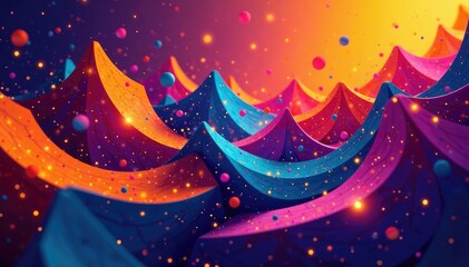 Intricate geometric shapes form a complex, abstract design , graphic, style