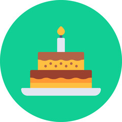Cake icon single vector illustration