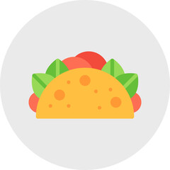 Taco icon single vector illustration