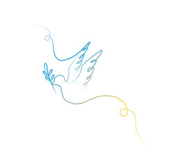 dove of Peace, line art