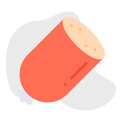 Sausage icon single vector illustration
