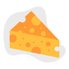 Cheese icon single vector illustration