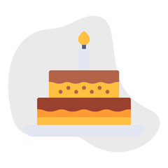 Cake icon single vector illustration