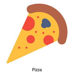 Pizza icon single vector illustration