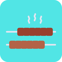Kebab icon single vector illustration