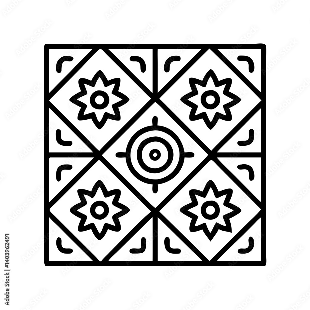 Aufkleber download abstract geometric pattern with star and circle shapes vector design for free use